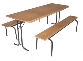 Ensemble table et bancs Guyane